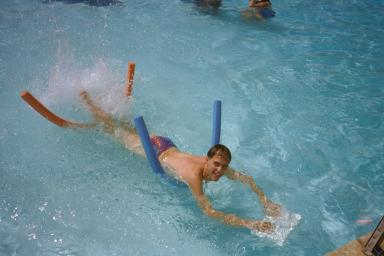 In the swimming pool of the tropical hotel, Manous, Brazil 1999